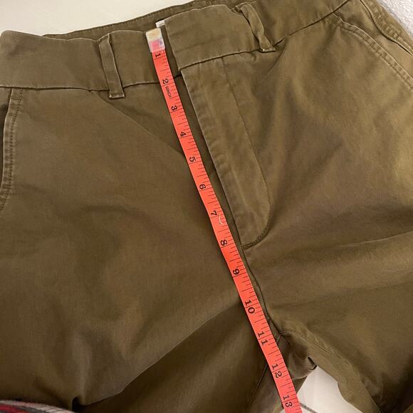 Gap Barrel Khaki High Rise Pants Womens 0 Army Green Cotton Twill Chino Utility - Picture 14 of 15